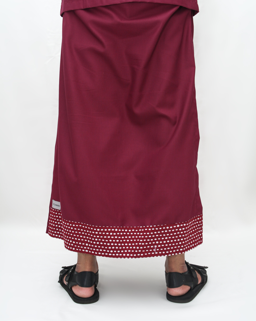 D'GAWAN Men's Premium Cotton Sarong Pants - Maroon